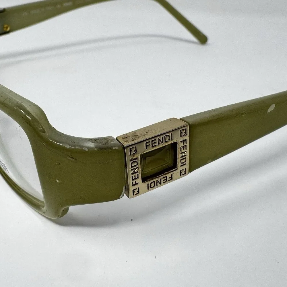 Fendi F866R 31G Olive Green Eyeglass Frames 53-13-135 Made in Italy